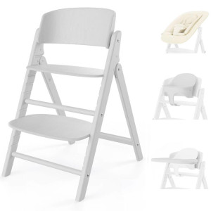Chaise Haute évolutive bébé 4-in-1 en bois Click & Fold "All White" Cybex