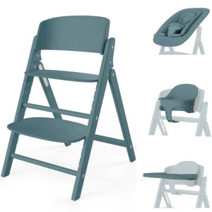 Chaise Haute évolutive bébé 4-in-1 en bois Click & Fold "Stone Blue" Cybex