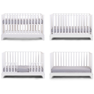 Lit bébé évolutif 70x140 en bois "Blanc" Childhome