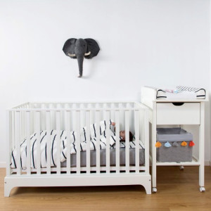 Lit bébé évolutif 70x140 en bois "Blanc" Childhome