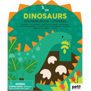 Livre de coloriage + Stickers "Dinosaures" (4 ans et +) Petit Collage