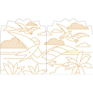 Livre de coloriage + Stickers "Dinosaures" (4 ans et +) Petit Collage