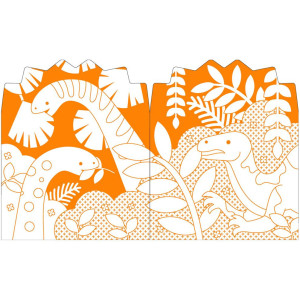 Livre de coloriage + Stickers "Dinosaures" (4 ans et +) Petit Collage