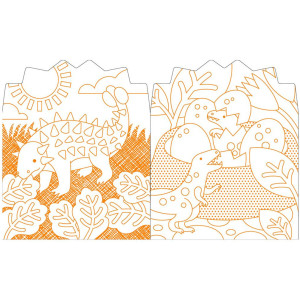 Livre de coloriage + Stickers "Dinosaures" (4 ans et +) Petit Collage