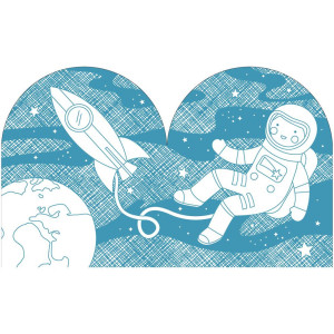 Livre de coloriage + Stickers "Espace" (4 ans et +)