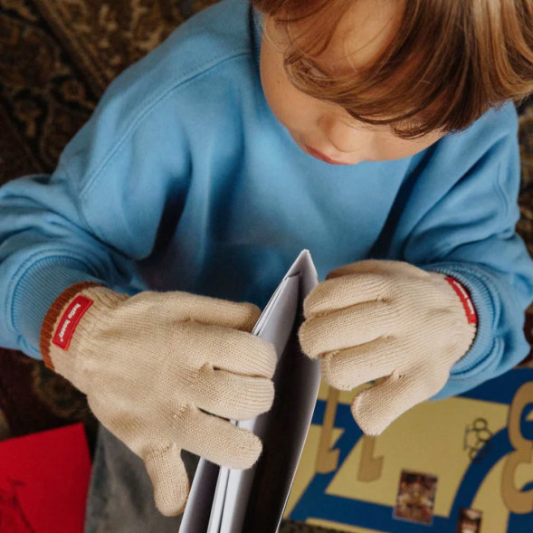 Gants bébé en coton bio Handy "Creamy" (1/3 ans )