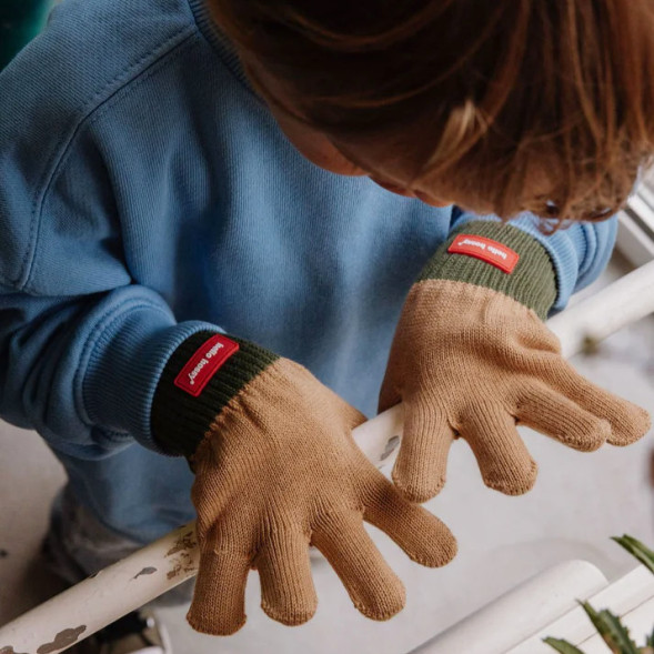 Gants bébé en coton bio Handy "Pistachio" (1/3 ans )