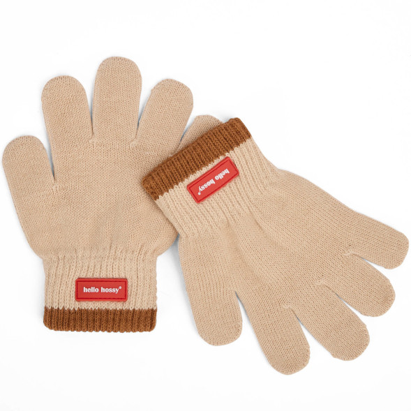 Gants enfant (7/9 ans) en coton bio Handy "Creamy" 