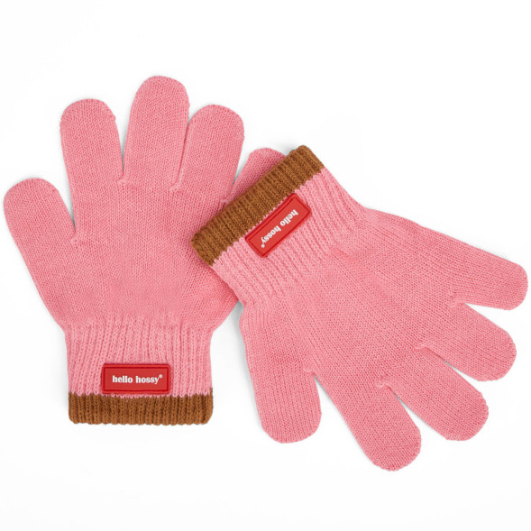 Gants enfant (7/9 ans) en coton bio Handy "Pink" 
