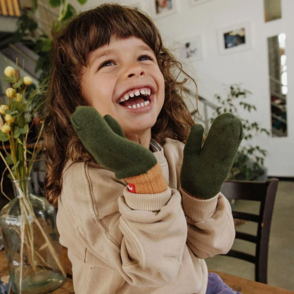 Moufles enfant en coton bio Hotty "Forest" (3/4 ans )
