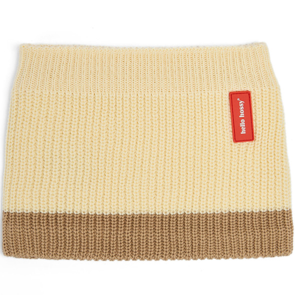 Tour de cou enfant en coton bio et polaire Snood Cocoon "Creamy" (1/5 ans)