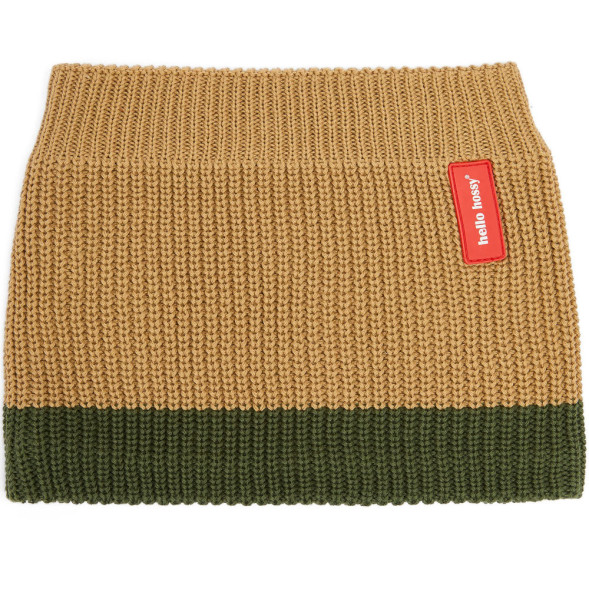 Tour de cou enfant en coton bio et polaire Snood Cocoon "Pistachio" (1/5 ans)