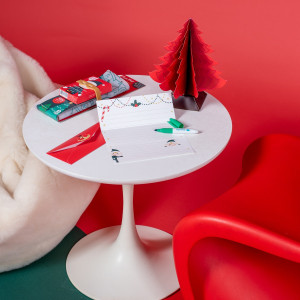 Set de table à colorier en silicone "Le village de Noël" + Feutres + Lettre au Père Noël Super Petit