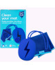 Lingette microfibre + Etui en silicone "Bleu"