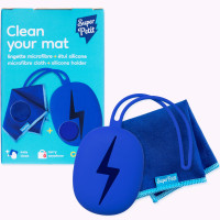 Lingette microfibre + Etui en silicone "Bleu"