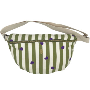 Sac banane à langer en coton Bob "Stripe & Love" (XL) Milinane