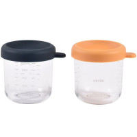 Portions verre 250ml "Anthracite/Orange" (x2)