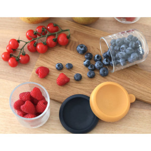 Portions verre 250ml "Antrhacite/Orange" (x2) Beaba