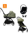  Trio Poussette YOYO³ 6+ Cadre Noir "Olive" + Nacelle YOYO + Cybex Cloud T i-SIZE Plus