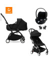  Trio Poussette YOYO³ 6+ Cadre Noir "Noir" + Nacelle YOYO + Cybex Cloud T i-SIZE Plus