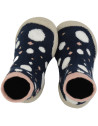 Chaussons Chaussettes à semelle souple "Pois ou Lune Phosphorescent"