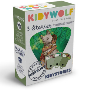 Set d'Histoires KIDYSTORIES pour la lampe KIDYSLIDE "Livre de la Jungle" (x3) Kidywolf