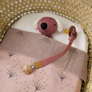 Doudou plat en tricot coton bio "Teckel"