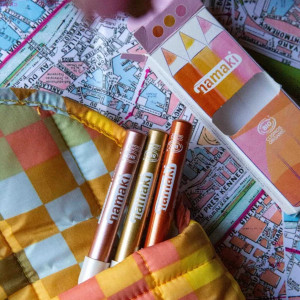 Kit Crayons de maquillage pailletés enfant BIO "Rayon de soleil" (x3)