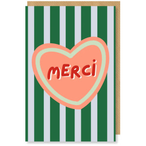 Carte Postale "Merci & Rayures" Maison Mapa-chali