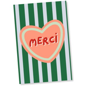 Carte Postale "Merci & Rayures" Maison Mapa-chali