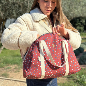 Sac à langer en coton Joseph "Graou Brique" Milinane