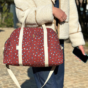 Sac à langer en coton Joseph "Graou Brique" Milinane