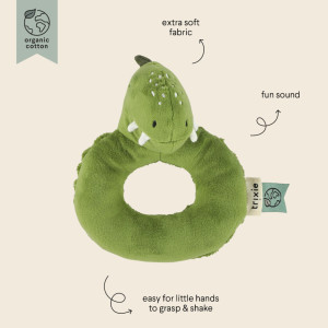 Hochet en coton bio "Mr Dino" Trixie