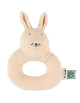 Hochet en coton bio "Mrs Lapin"