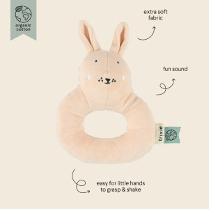 Hochet en coton bio "Mrs Lapin" Trixie