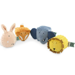 Blocs sensoriels en coton bio "4 Animaux" Trixie