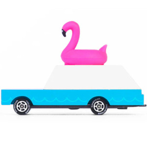 Voiture en bois "Flamingo Wagon" (8,9 cm) Candylab Toys