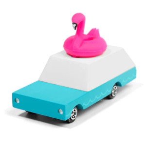 Voiture en bois "Flamingo Wagon" (8,9 cm) Candylab Toys
