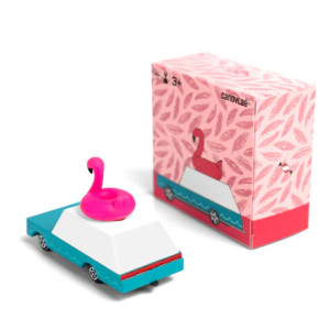 Voiture en bois "Flamingo Wagon" (8,9 cm) Candylab Toys