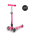 Trottinette 3 roues Mini Micro Deluxe Pliable avec roues LED "Rose" (2-6 ans)
