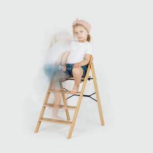 Chaise Haute évolutive en bois de Hêtre Klapp "Naturel" KAOS
