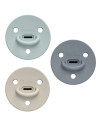 Tétines physiologiques en silicone Choochoo "Buddy" (0-6 mois) (x3)
