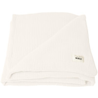 Couverture bébé en double gaze de coton "Crème" (109x109 cm)