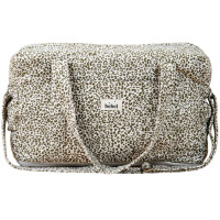 Sac à langer 24/48H en gaze de coton Capsule "Leopard Kaki"