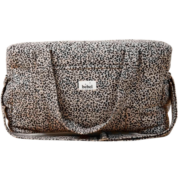 Sac à langer 24/48H en gaze de coton Capsule "Leopard Beige"