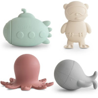 Jouets de bain en silicone "Sea Life" (x4) (10 mois et +)