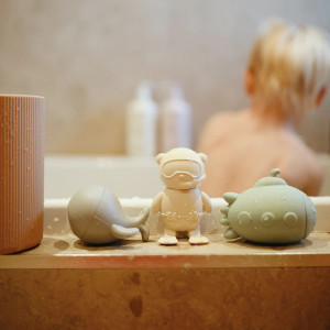 Jouets de bain en silicone "Sea Life" (x4) (10 mois et +) Mushie
