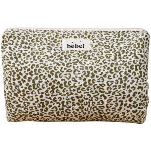 Trousse de toilette en coton Capsule "Leopard Kaki" Bebel