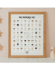 Affiche "Mes premières fois" avec tampon & encrier (Maman/Papa - Peau Claire) 