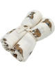 2 petits langes en gaze de coton Gaspard "Tigre Milk" (70x70 cm)